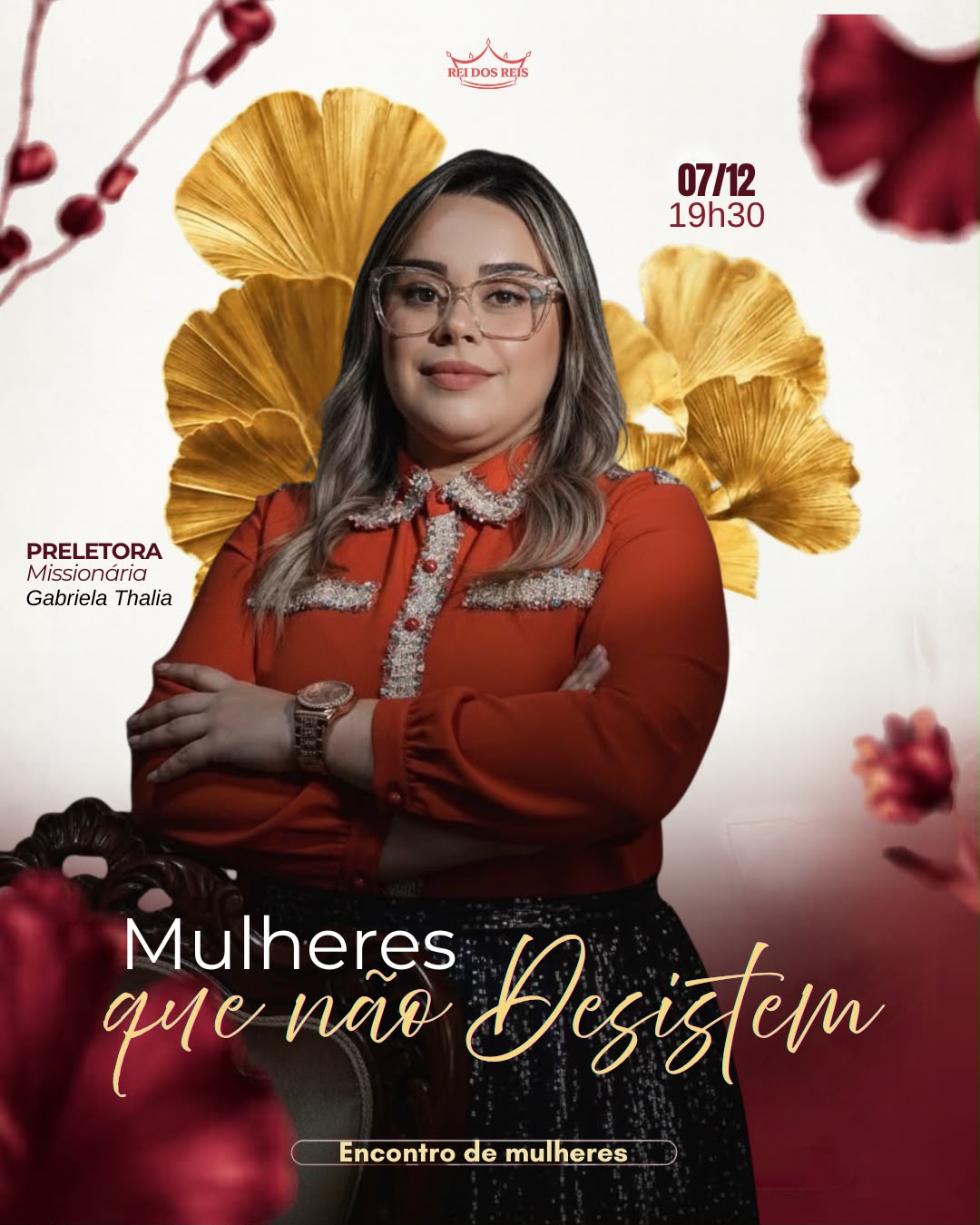 Save the date do Encontro de Mulheres da Igreja Rei dos Reis, 07 de dezembro